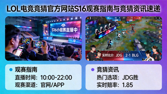LOL电竞竞猜官方网站S16观赛指南与竞猜资讯速递的观赛场景示意图